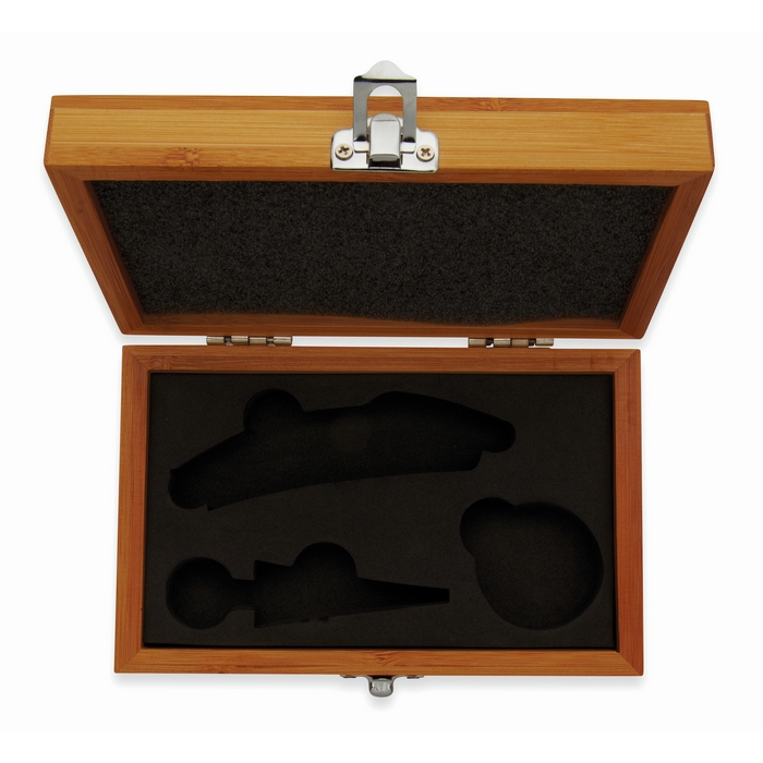 Wein-Set in Bambus-Box