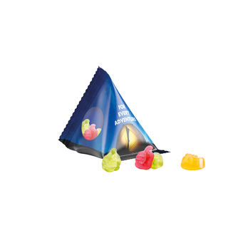 Fruchtgummi Tetraeder, Folie transparent, Trolli Fruchtgummi Daumen