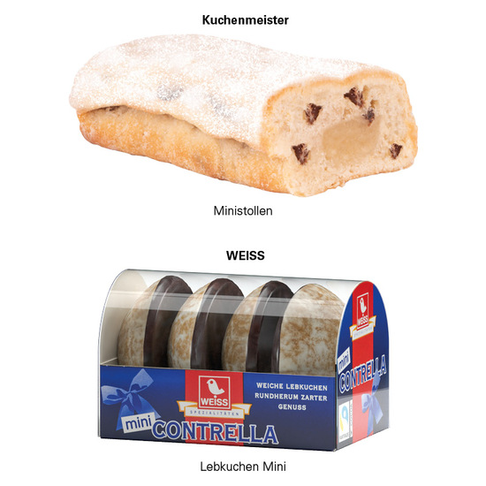 3D-Präsent Bus, Weiss 4er Lebkuchen Mini
