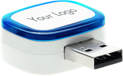 USB-Lampe blau mit LED als Taschenlampe für Powerbanks N-m 292