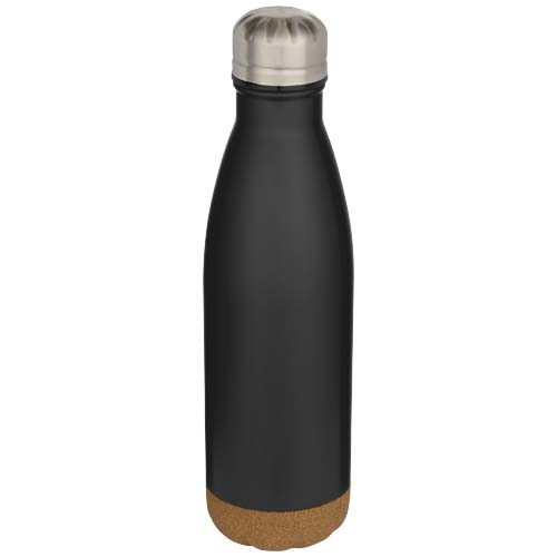 Cove 500 ml doppelwandige, vakuumisolierte Trinkflasche aus Edelstahl mit Korkdetails