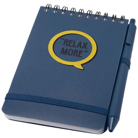 Thalaasa A6 Hardcover Notizbuch aus Ocean Bound Kunststoff mit Kugelschreiber (schwarze Mine)