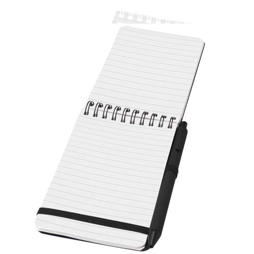 Thalaasa A6 Hardcover Notizbuch aus Ocean Bound Kunststoff mit Kugelschreiber (schwarze Mine)