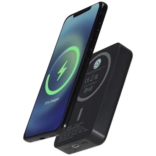 Acrab 15 W 10.000 mAh magnetische kabellose Powerbank mit 20 W PD aus recyceltem Kunststoff