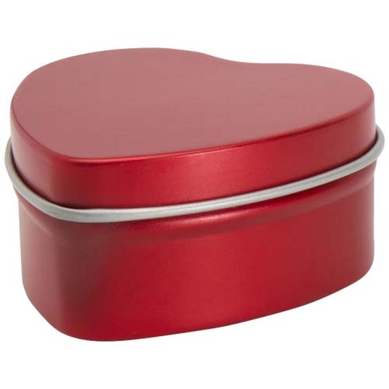 Blissful Herzförmige Zinnkerze mit Vanille Duft