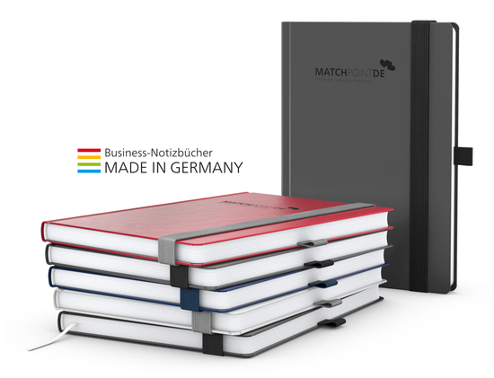 Notizbuch Vision-Book White Bestseller A4, rot inkl. Silberprägung