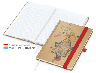 Match-Book White Bestseller A5 Natura braun-individuell, rot