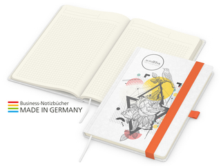 Notizbuch Match-Book Creme Beseller Natura individuell A5, orange