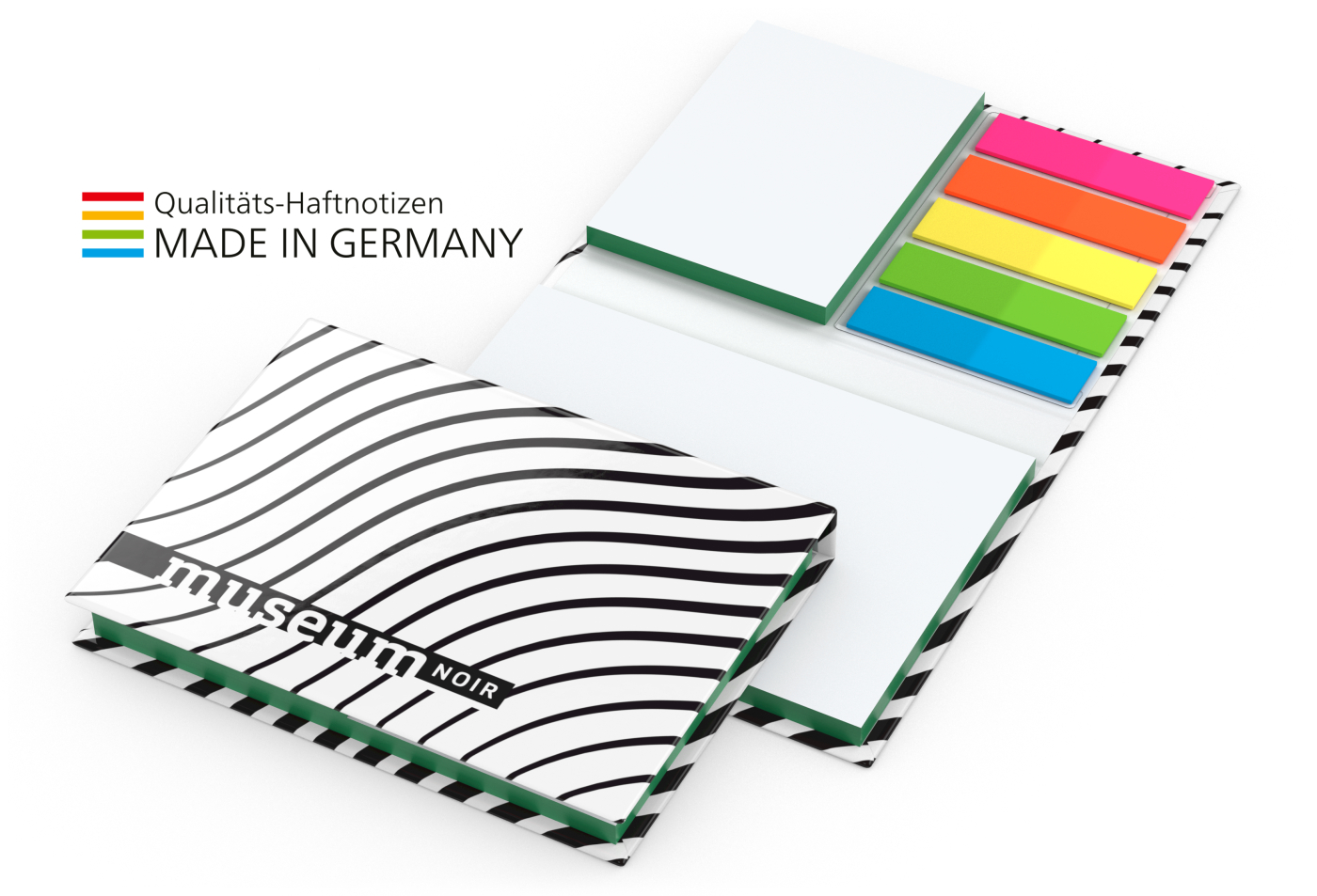 Budapest White Bestseller Bookcover gloss-individuell, Farbschnitt grün
