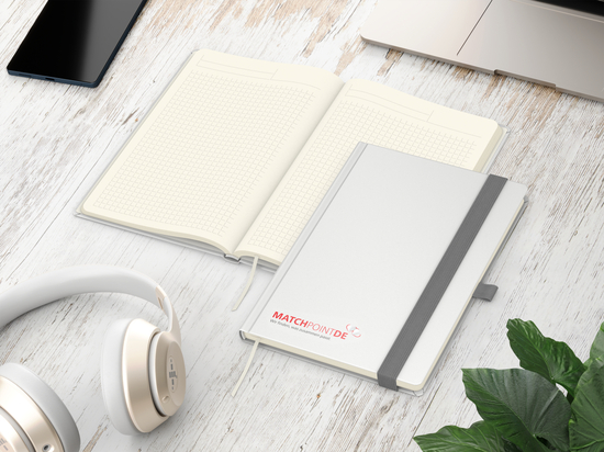 Notizbuch Vision-Book Creme A5 Bestseller inkl. Siebdruck-Digital