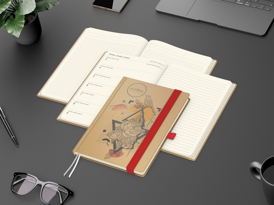 Wochenplaner Match-Hybrid Creme A5 Natura Bestseller