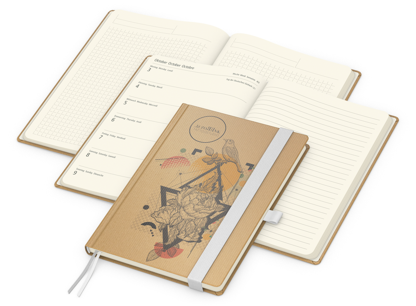 Wochenplaner Match-Hybrid Creme A5 Natura Bestseller