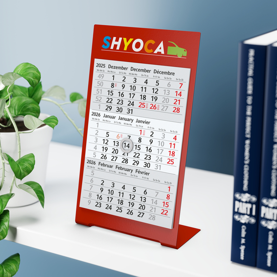 Tischkalender Desktop 3 Color, 2-Jahres-Kalendarium Bestseller