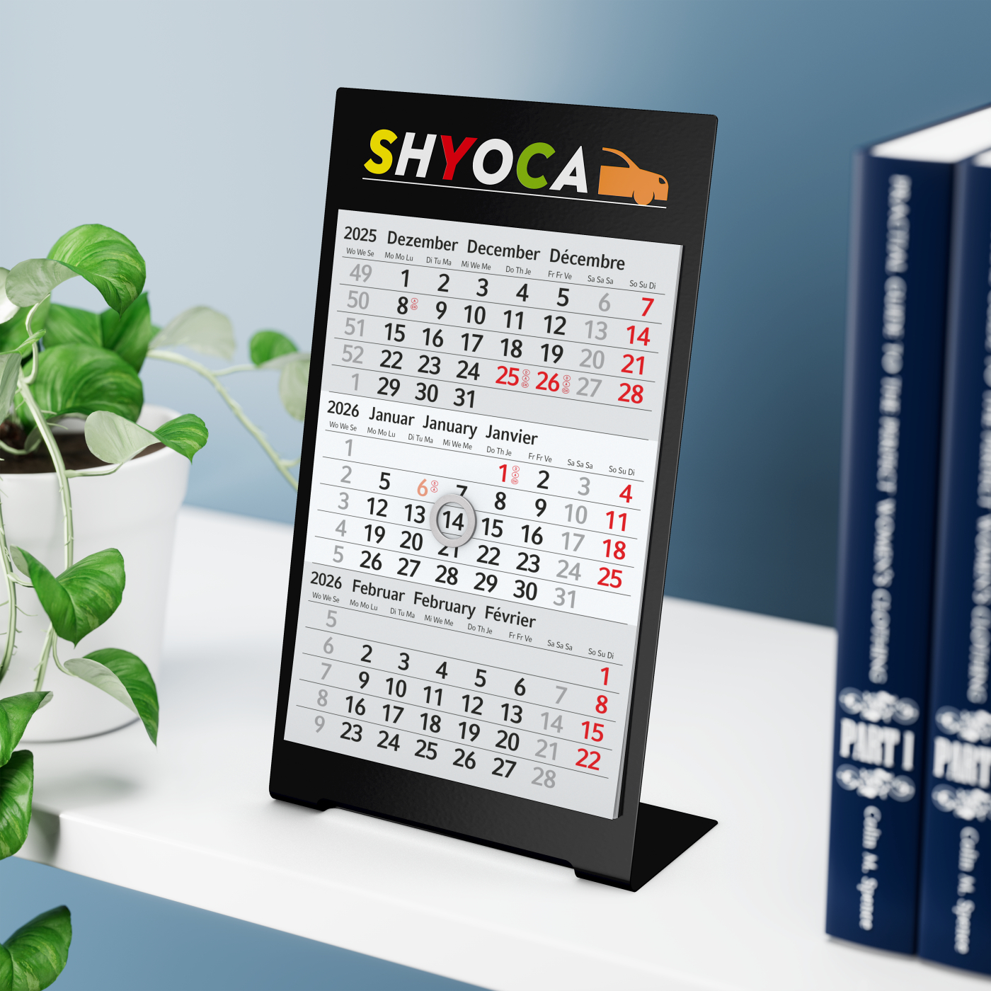 Tischkalender Desktop 3 Color, 2-Jahres-Kalendarium Bestseller