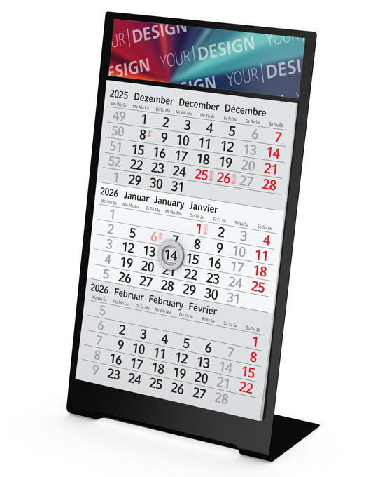 Tischkalender Desktop 3 Color, 2-Jahres-Kalendarium Bestseller