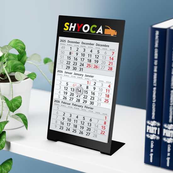 Tischkalender Desktop 3 Color, 2-Jahres-Kalendarium Bestseller