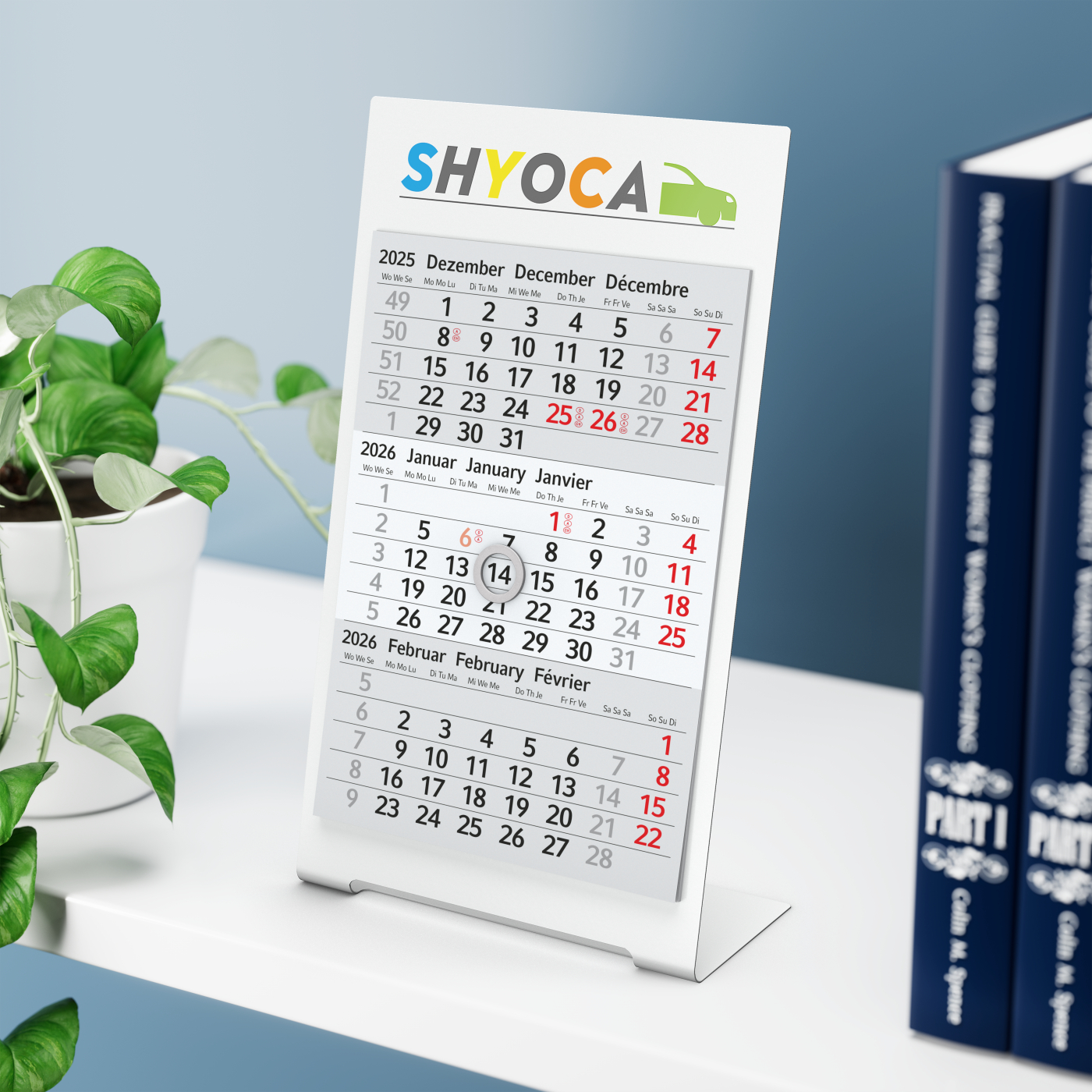 Tischkalender Desktop 3 Color, 2-Jahres-Kalendarium Bestseller