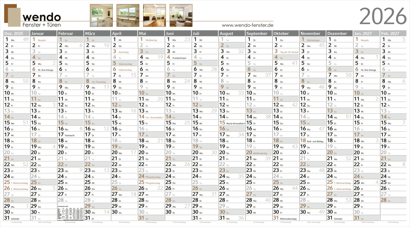 Wandplaner Horizont XL Bestseller
