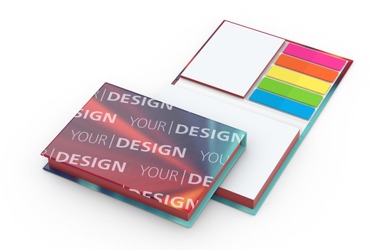 Haftnotiz-Set Prag Bookcover White Bestseller, 100/25 Blatt, Farbschnitt