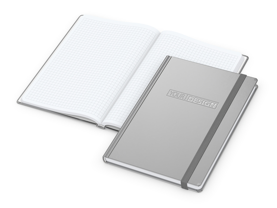 Notizbuch Easy-Book Comfort Bestseller, A5, silber inkl. Silberprägung