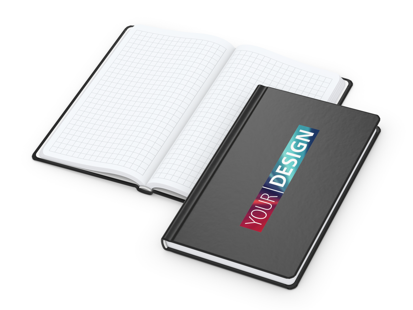 Notizbuch Easy-Book Basic Bestseller, Pocket, schwarz inkl. Siebdruck-Digital