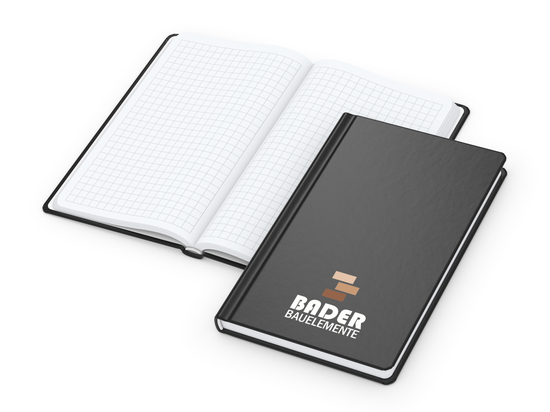 Notizbuch Easy-Book Basic Bestseller, Pocket, schwarz inkl. Siebdruck-Digital
