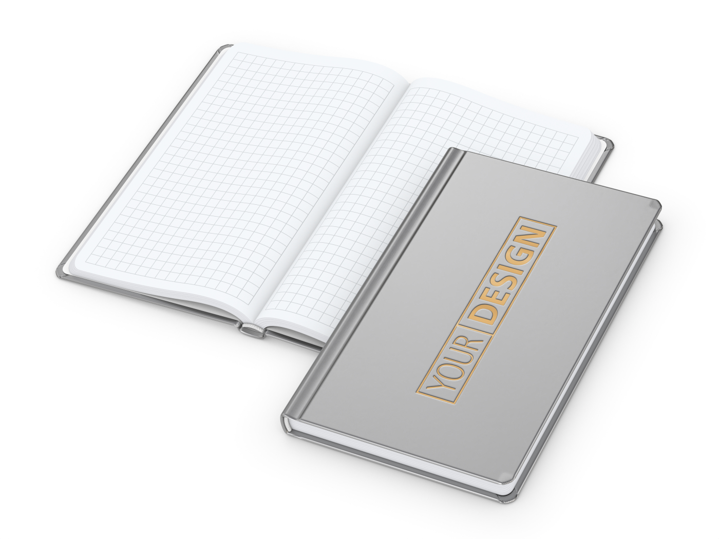 Notizbuch Easy-Book Basic Bestseller, Pocket, silber inkl. Goldprägung