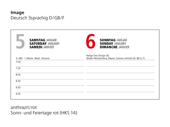 Buchkalender Image Bestseller inkl. Silberprägung, schwarz