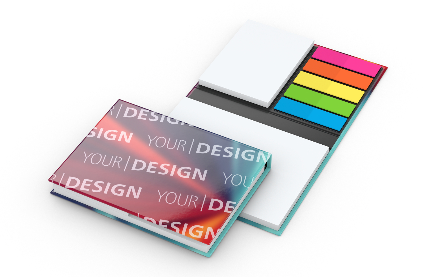 Haftnotiz-Set London Bookcover White Bestseller, gloss-individuell