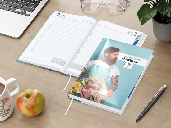 Buchkalender Manager Register Bestseller inkl. 4C-Druck, gloss-individuell