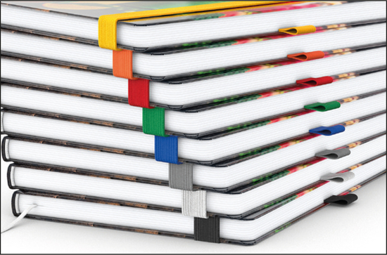 Notizbuch Match-Book White Bestseller, A4, Cover-Star, gloss-individuell, orange