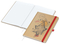 Notizbuch Match-Book White Bestseller, A4, Natura, braun-individuell, rot