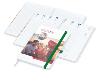 Wochenplaner Match-Hybrid White Bestseller, A4, Cover-Star gloss, grün