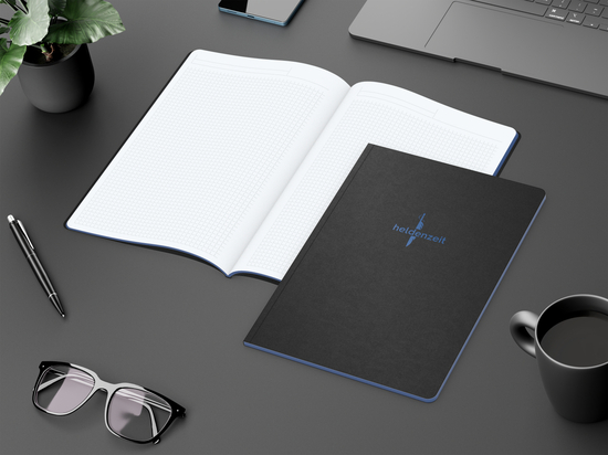 Notizbuch Tablet-Book Slim Bestseller, A4, mittelblau