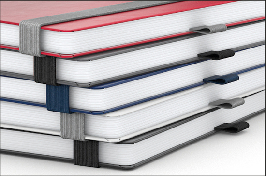 Notizbuch Vision-Book White Bestseller, A5, rot inkl. Goldprägung