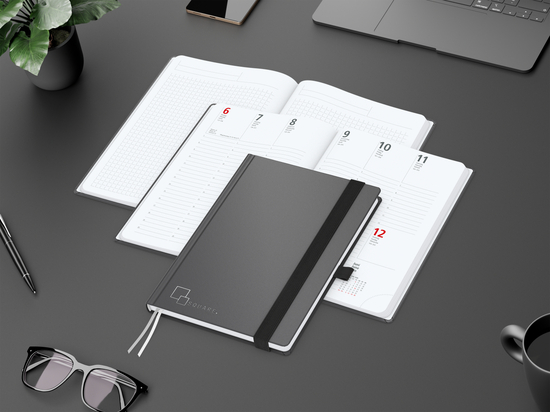 Wochenplaner Vision-Hybrid White Bestseller inkl. Silberprägung