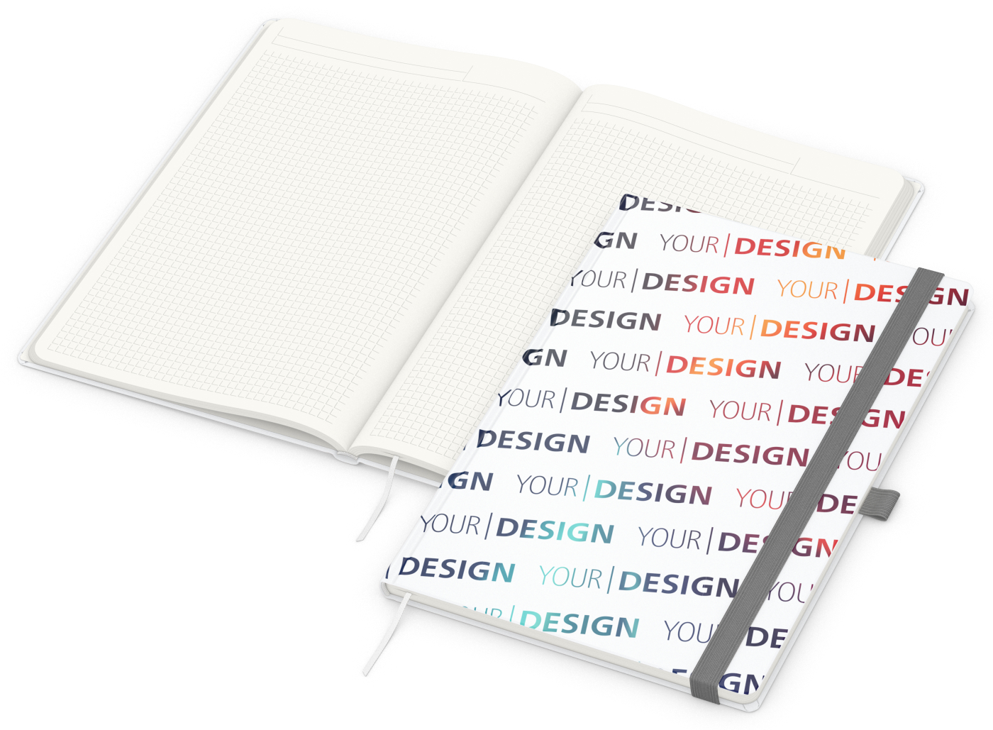 Notizbuch Match-Book, A4, Cover-Star Recycling-Matt, silbergrau