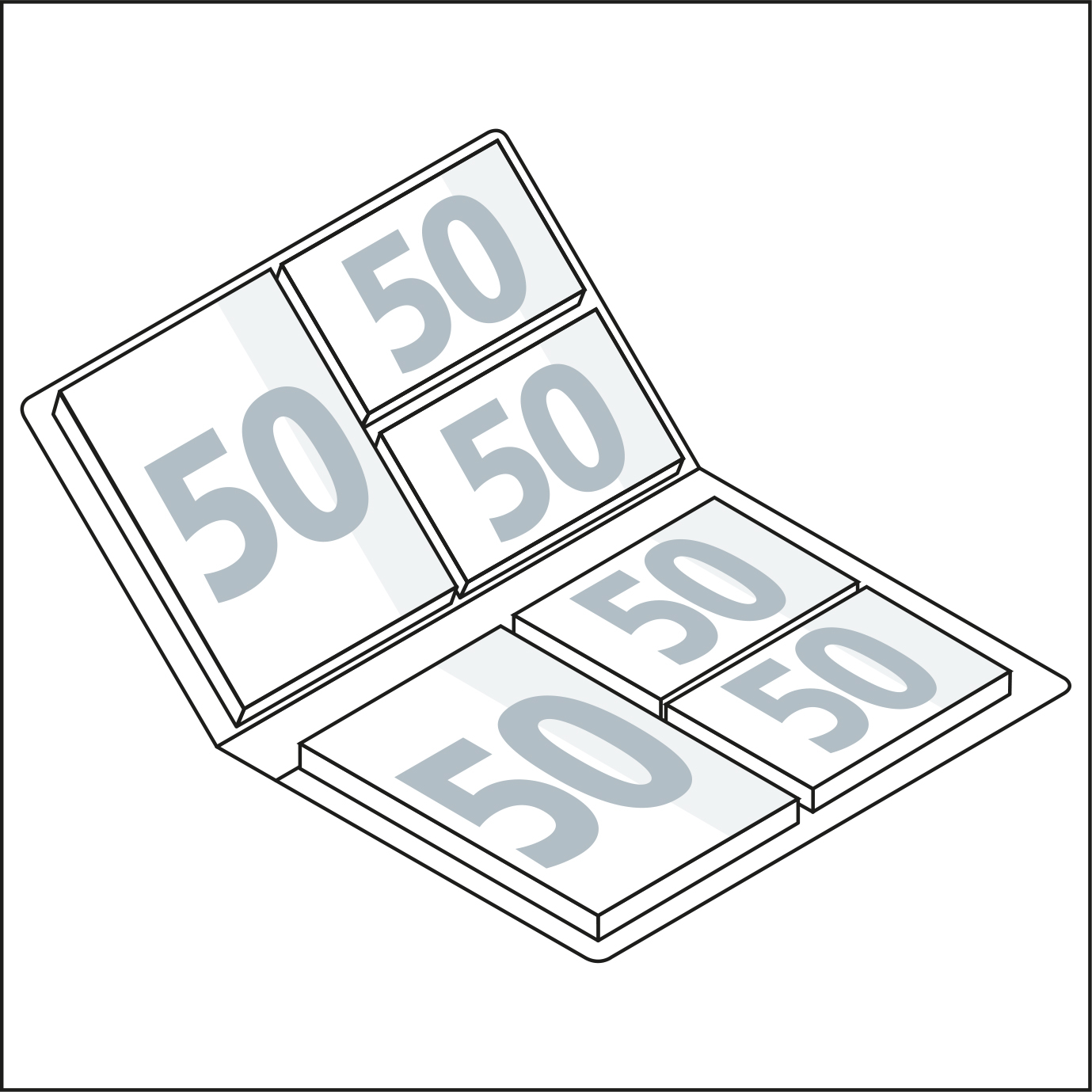 Haftnotiz-Set Monaco Bookcover, gloss-individuell