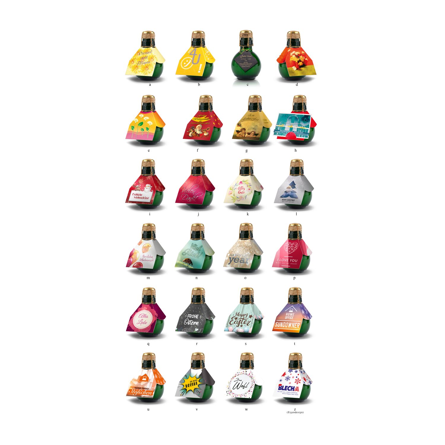 Kleinste Sektflasche der Welt Alles Gute, 125 ml 2K1540k