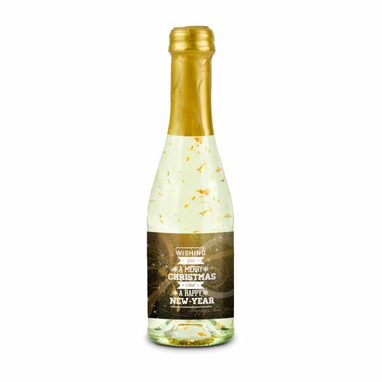 Piccolo Golden Flakes - Flasche klar - Kapsel gold, 0,2 l 2K1918a