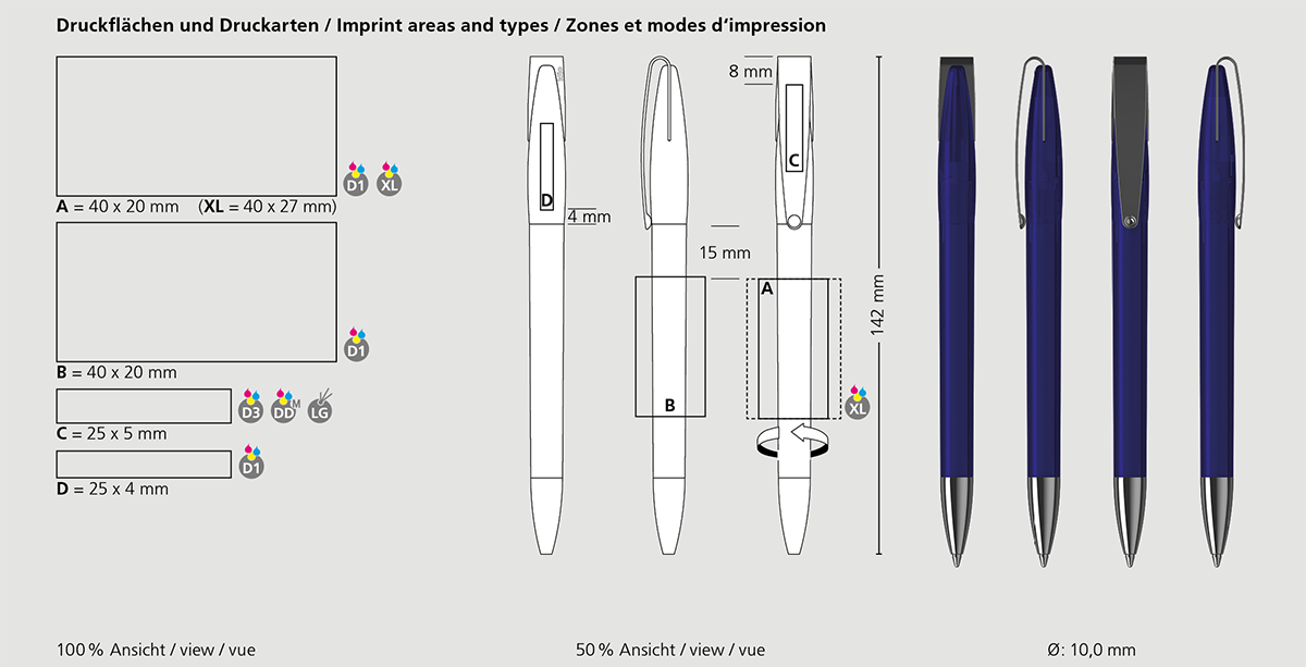 Klio-Eterna - Cobra transparent MMn - Drehkugelschreiber