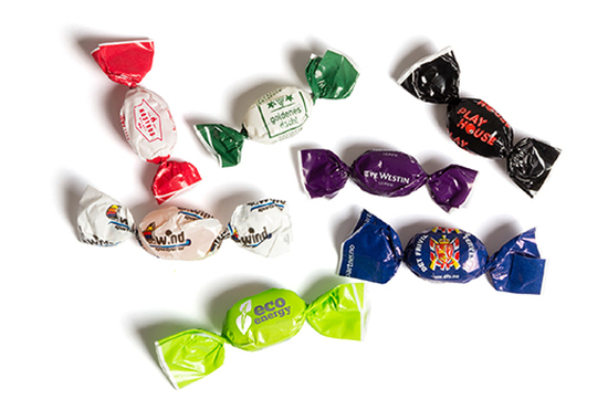 5 g Bonbons im Werbewickler 5 g Eiskristall Standard-Folie transparent