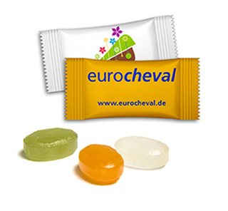 Bonbons im Flowpack 3 g Pfefferminz Standard-Folie transparent