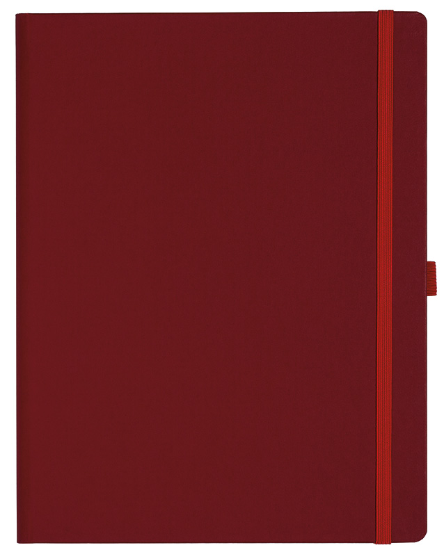 Notizbuch Style Large im Format 19x25cm, Inhalt blanco, Einband Fancy in der Farbe Ruby Red