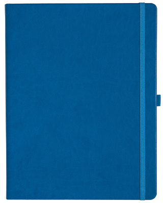 Notizbuch Style Large im Format 19x25cm, Inhalt blanco, Einband Slinky in der Farbe Azure