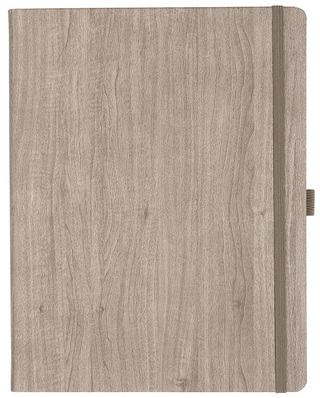 Notizbuch Style Large im Format 19x25cm, Inhalt blanco, Einband Woody in der Farbe Sludge