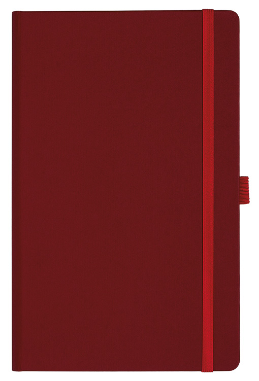 Notizbuch Style Medium im Format 13x21cm, Inhalt blanco, Einband Fancy in der Farbe Ruby Red