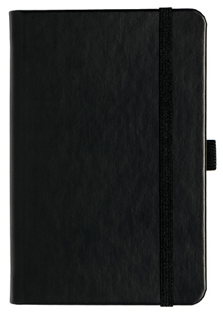 Notizbuch Style Small im Format 9x14cm, Inhalt kariert, Einband Slinky in der Farbe Black