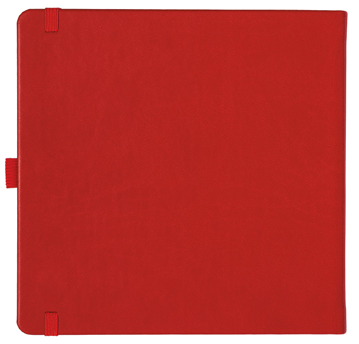 Notizbuch Style Square im Format 17,5x17,5cm, Inhalt blanco, Einband Slinky in der Farbe Scarlet