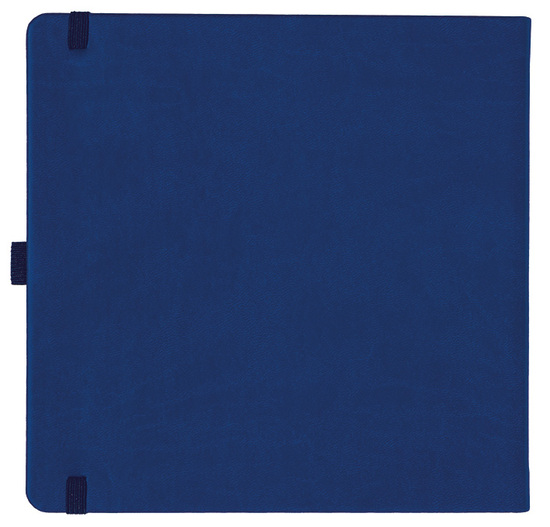 Notizbuch Style Square im Format 17,5x17,5cm, Inhalt blanco, Einband Slinky in der Farbe Ultramarine